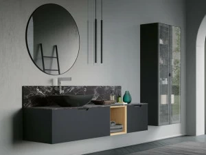 Archeda Подвесной деревянный туалетный столик с ящиками Quaranta5