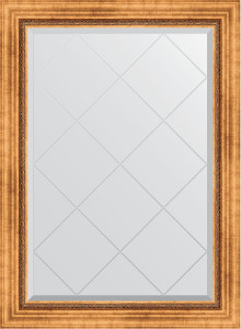 BY 4189 Зеркало с гравировкой в багетной раме - римское золото 88 mm EVOFORM Exclusive-G