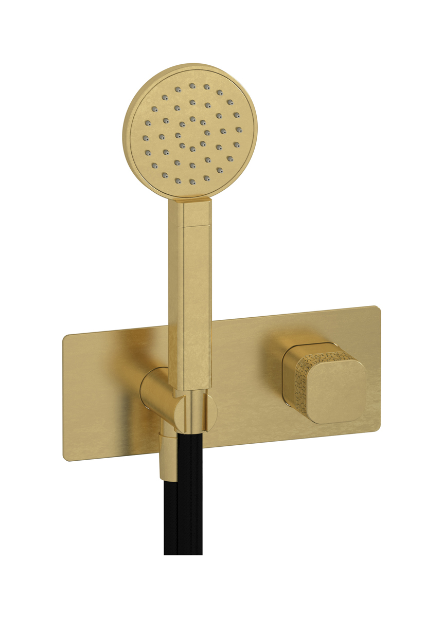 Комплект внешних частей для гигиенического душа с прогрессивным смесителем WE ARE IB eo716on_2 Natural Brass Elio