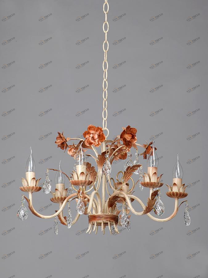 Подвесная люстра Vitaluce V1311/6 VITALUCE ДИЗАЙНЕРСКИЕ 220345 Бежевый 