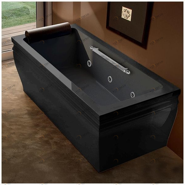 Ванна с гидромассажем чёрная Gruppo Treesse Blanque 1880 V168B-SX-C STXV168BSXC