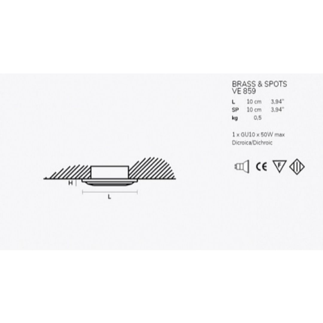 Masiero VE 859 встраиваемый потолочный ve859 - Вид №1