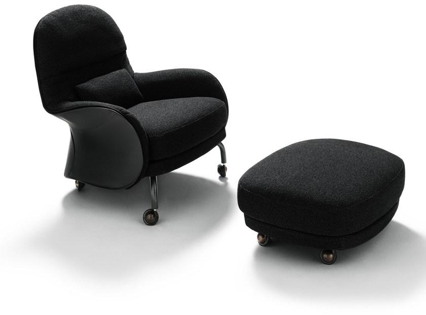 DE PADOVA Мягкое кожаное кресло на колесиках с подставкой для ног sun-id-1504429 - Вид №2