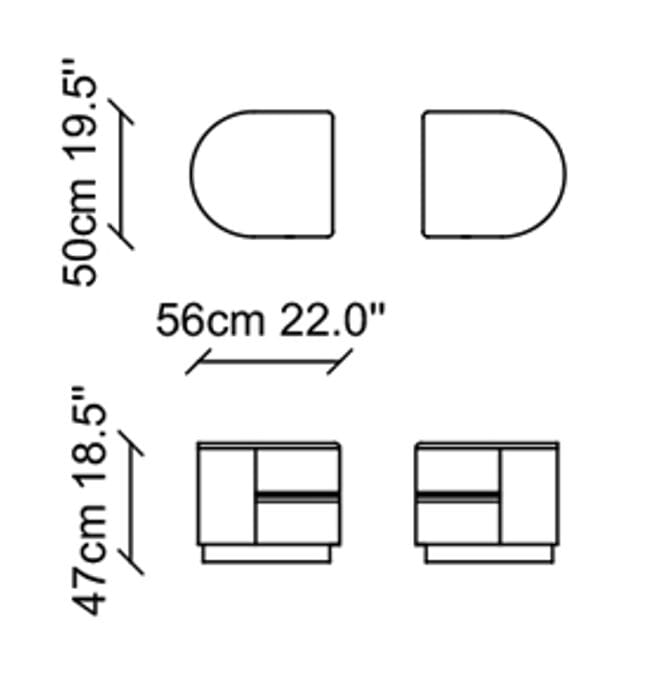 Деревянная тумбочка с ящиками NDESIGN румяна ARCH-00109121 - Вид №3