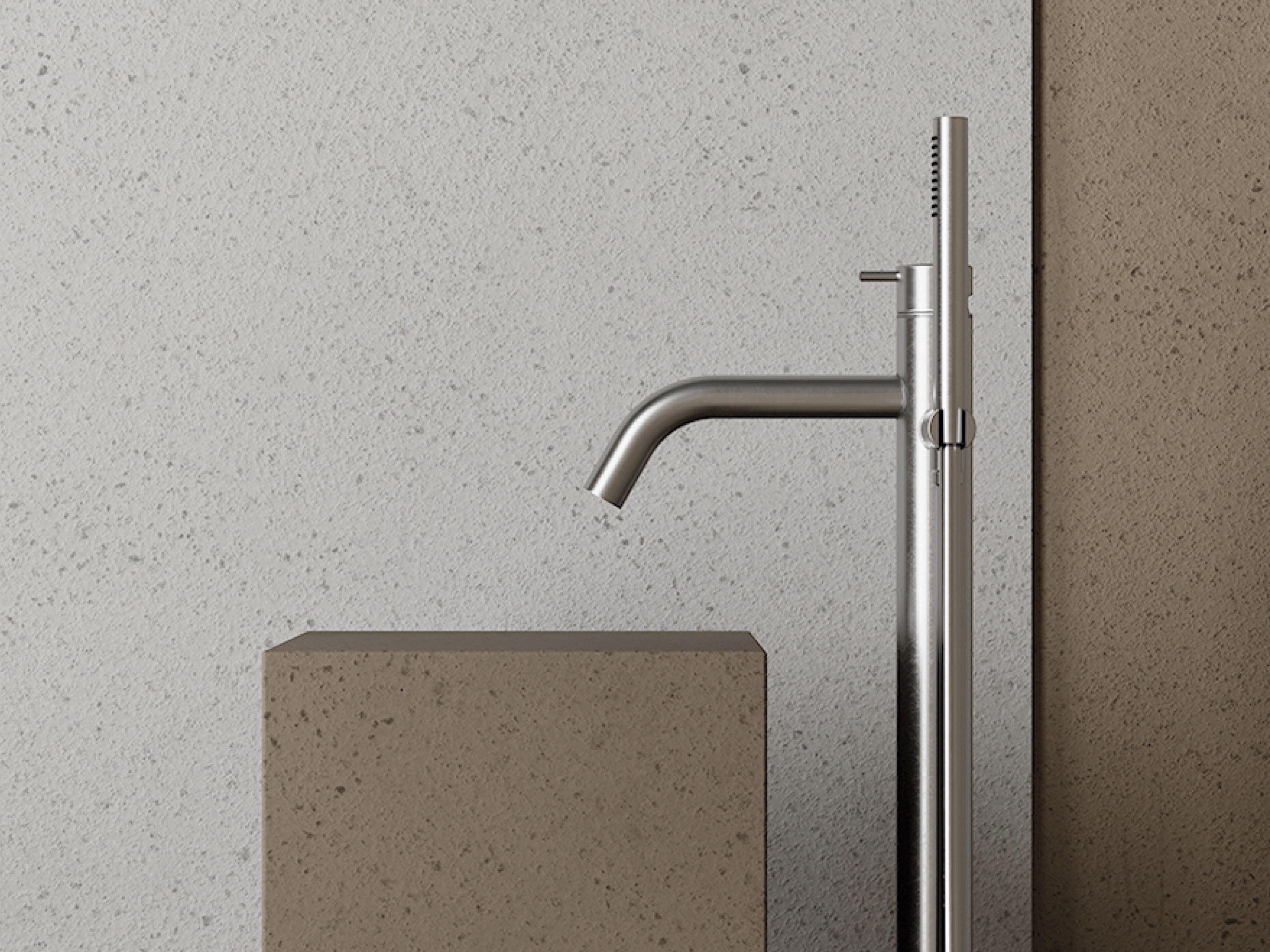 Смеситель для ванны из нержавеющей стали с ручным душем Nic Made ARCH-00088530