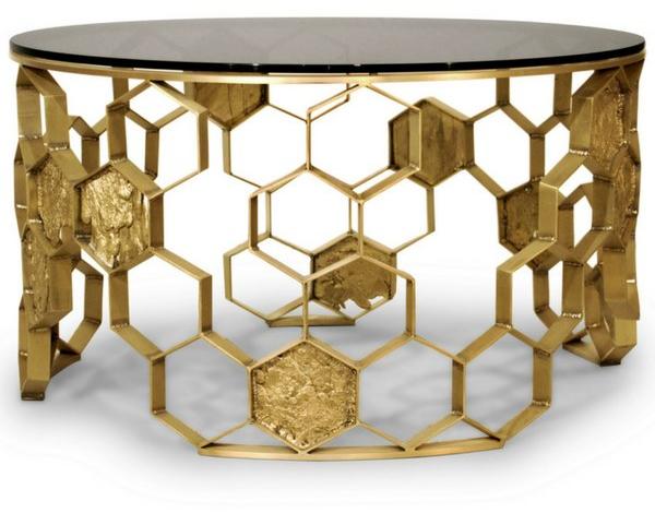 BRABBU Круглый журнальный столик из латуни sun-id-1399348 - Вид №1