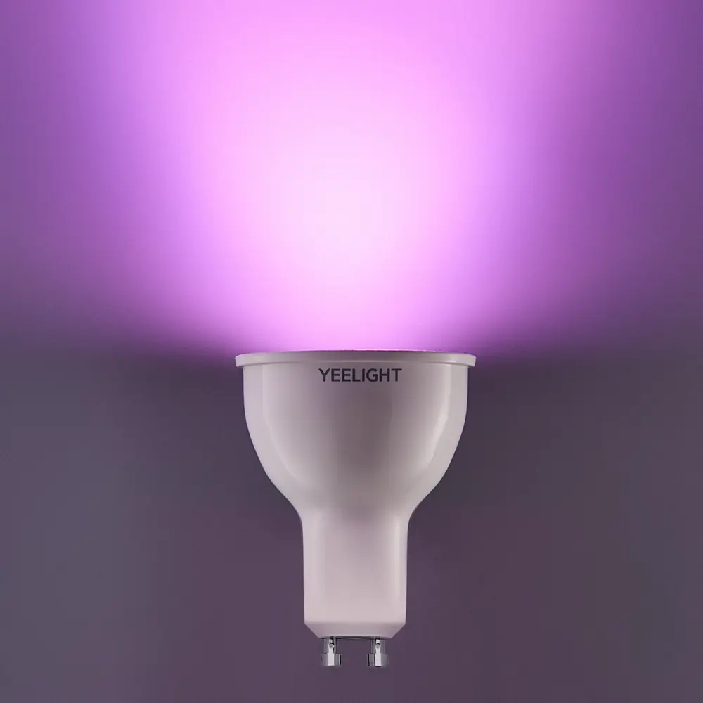 Лампа умная светодиодная Yeelight GU10 200-240 В 5 Вт спот прозрачная 350 лм регулируемый цвет света RGBW для диммера STLM-2132698 - Вид №10
