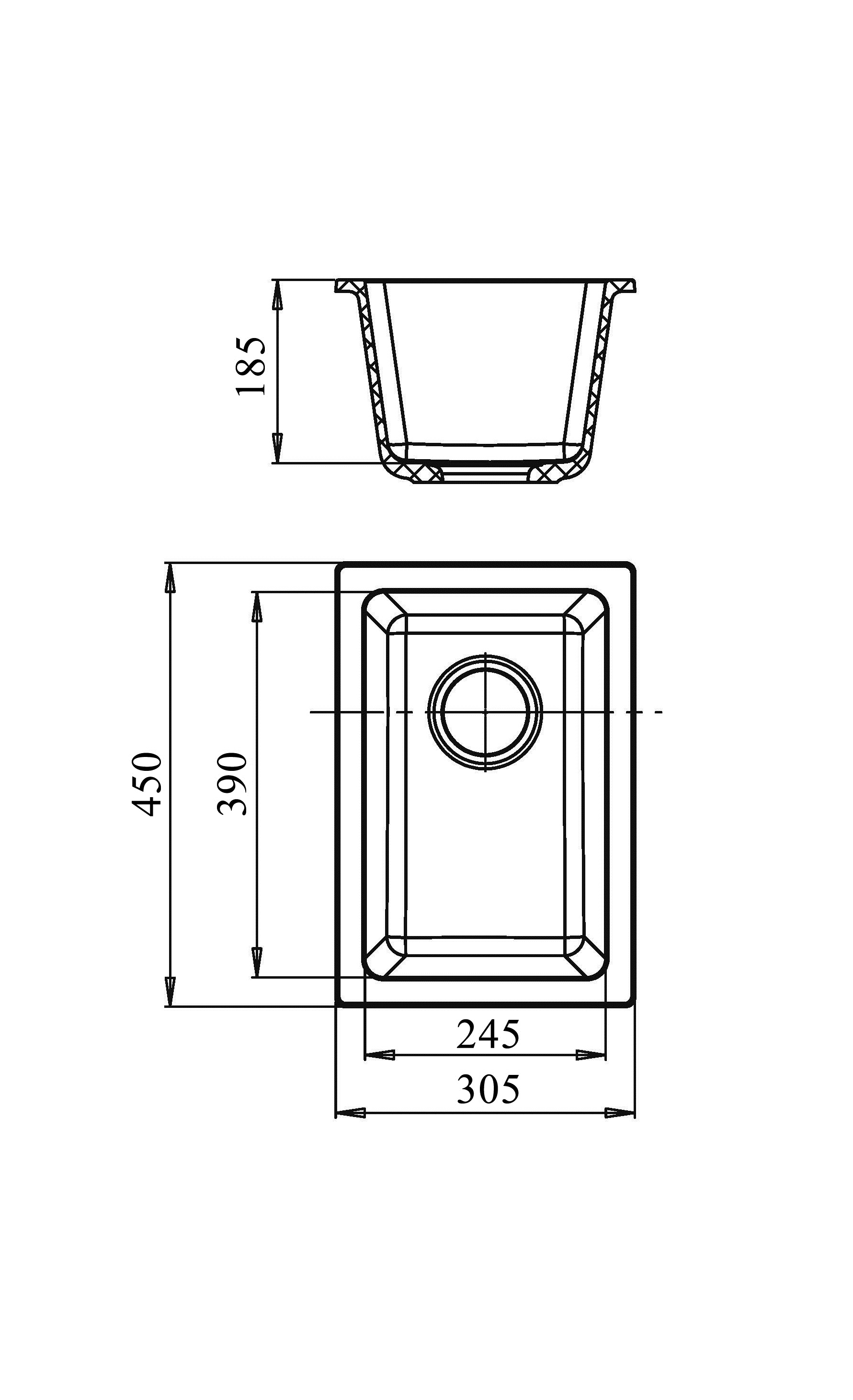 Кухонная мойка 2540 GRANFEST Ewigstein - Вид №1