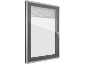 Алюминиевое окно со встроенной жалюзи