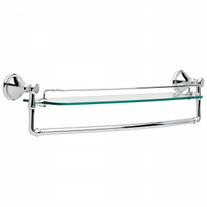 24-дюймовая стеклянная полка со съемной перекладиной