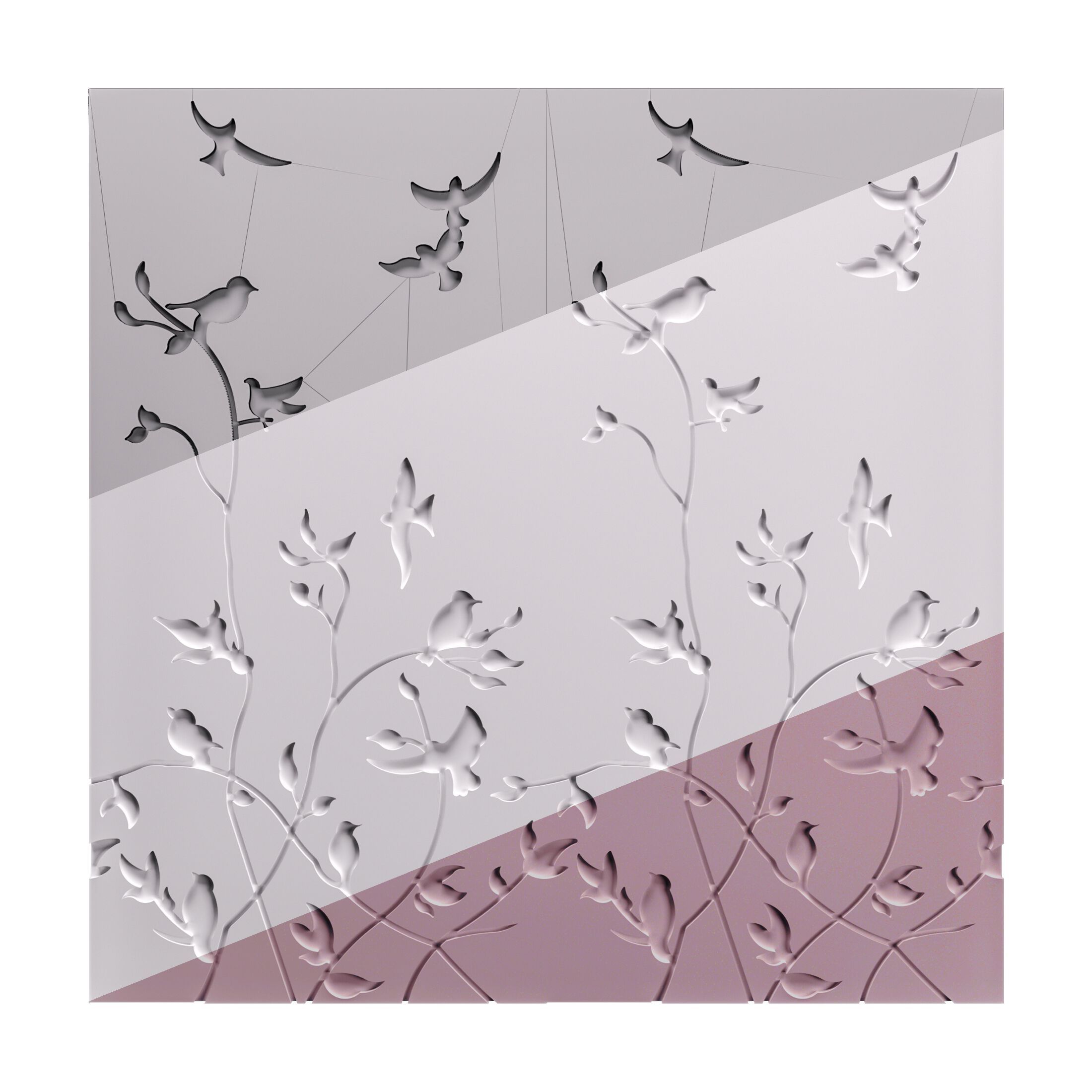 Трехмерная декоративная гипсовая панель WallDeco SPRING TREE ARCH-00038626 - Вид №4