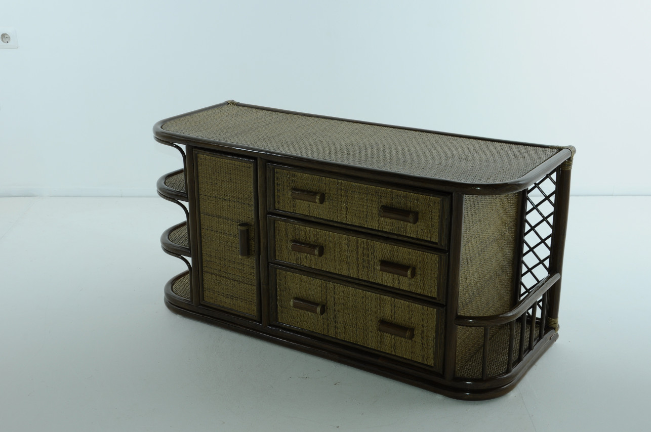 Комод из ротанга зеленый "Олива" 08/35 VINOTTI  00-3885295 Зеленый  - Вид №3