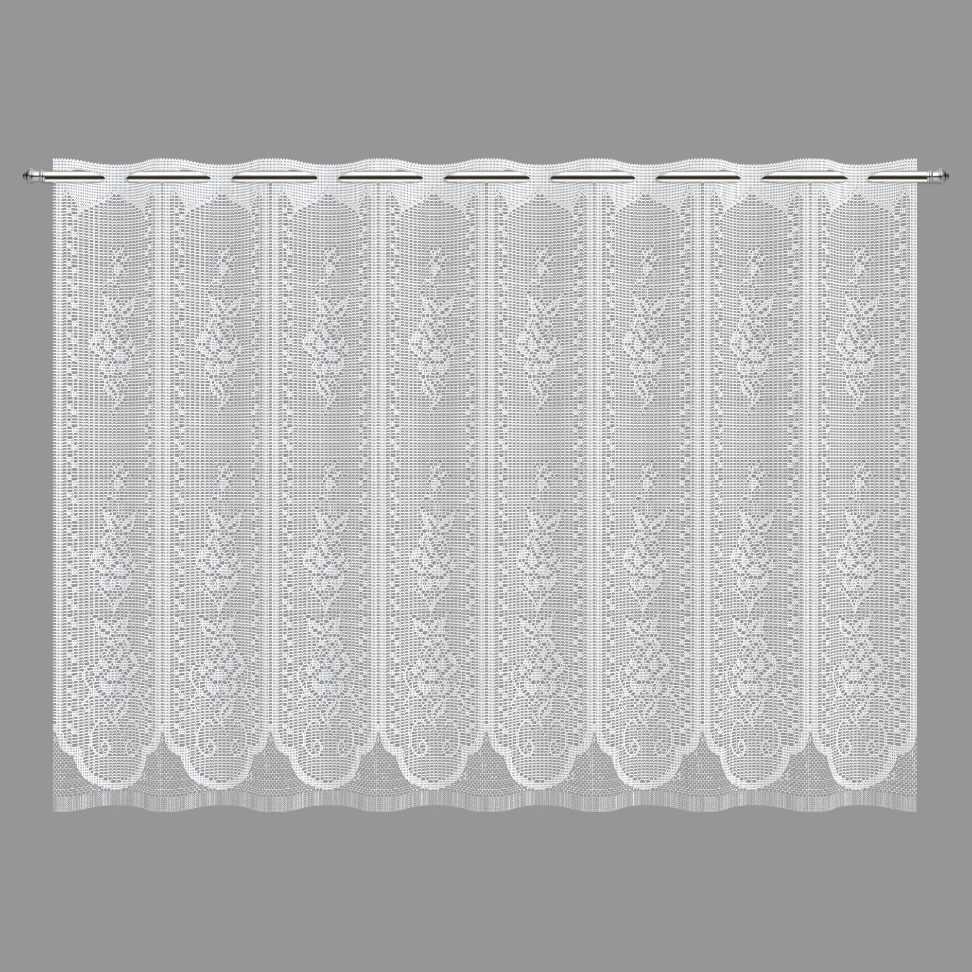 81948132 Занавеска Кружева белый 140х75 см цвет белый Santreyd  - Вид №1