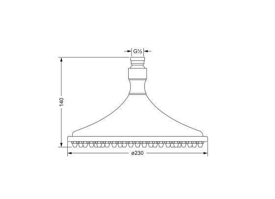 Верхний душ ½" JOERGER Minarett 649.13.615.000 - Вид №1