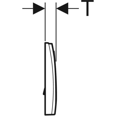 115.120.46.1 Смывная клавиша Geberit Delta11, смыв/стоп Geberit  - Вид №3