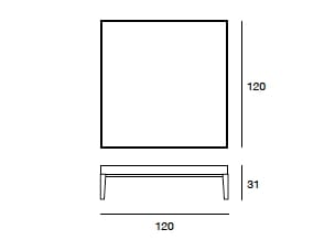 Низкий квадратный журнальный столик из массива дерева Pacini & Cappellini Barnaby ARCH-00118174 - Вид №2