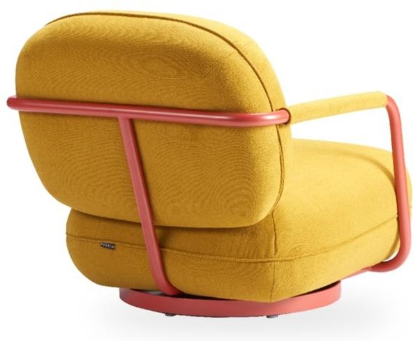 ROSSIN Поворотное тканевое кресло с подлокотниками Pilù sun-id-1431021 - Вид №5