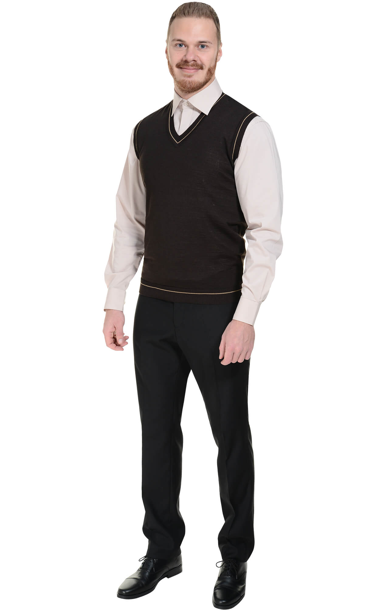 5042985 Жилет трикотажный мужской в ассортименте  Одежда для официантов  размер 52-54 Спецодежда  - Вид №2