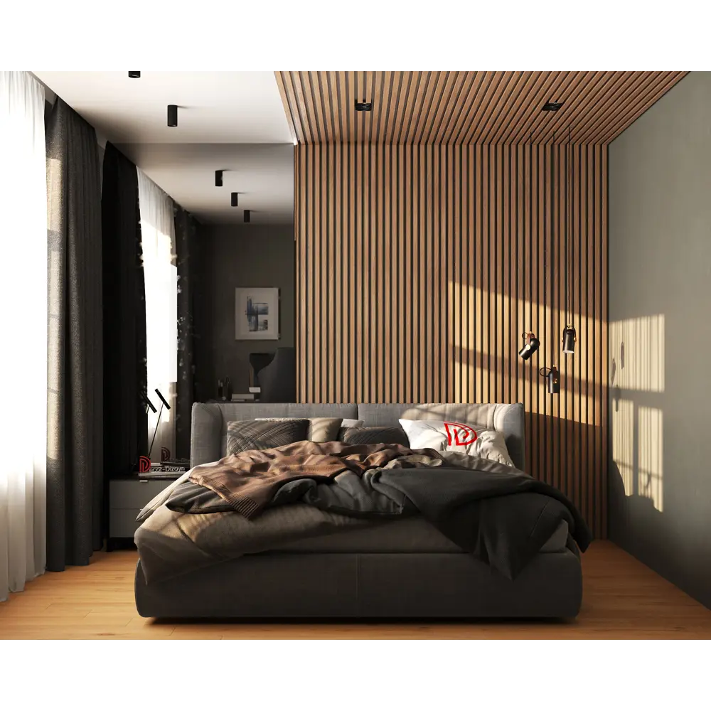 Рейка настенно-потолочная полистирол ударопрочный Decor-Dizayn 611-90 орех 20x30x3000 мм 85473624 STLM-2095417  - Вид №3