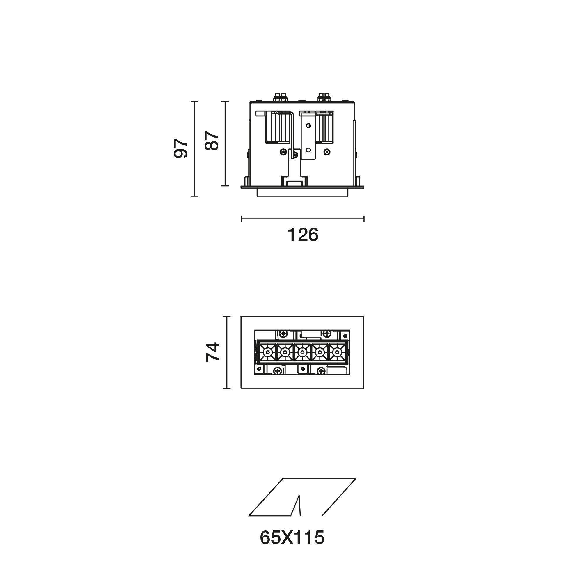Утопленный литой алюминиевый подвесной светильник iGuzzini Laser Blade XS ARCH-00005558 - Вид №4