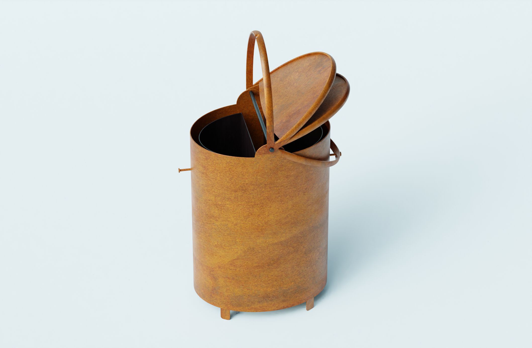 Держатель для мусора из листового металла с наружной крышкой CITYSì DANTI ARCH-00135712 - Вид №2