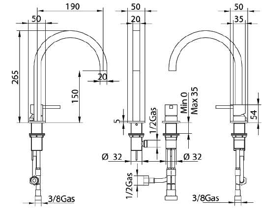 7507200000LT Смеситель Bandini Ice Cube Santreyd - Вид №1