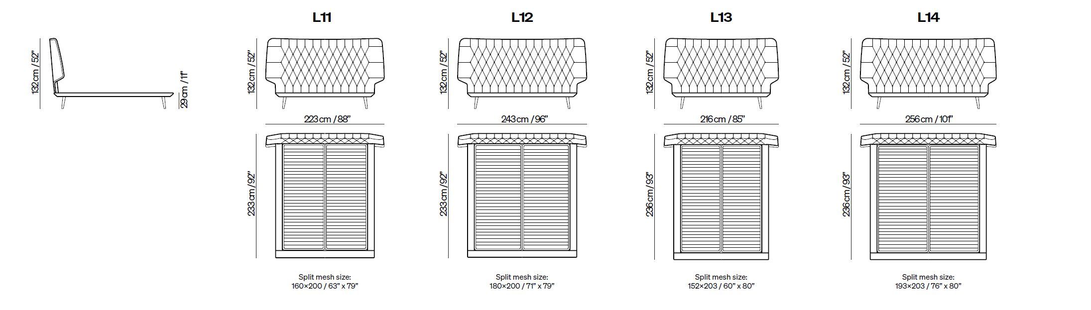 Двуспальная кровать с капитонным изголовьем Natuzzi Italia DOLCEVITA ARCH-00002922 - Вид №7