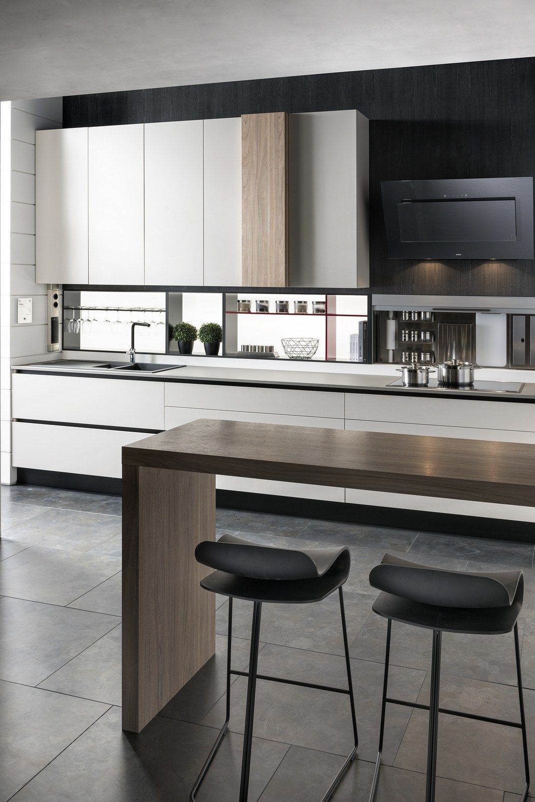 Встроенная ламинированная кухня с полуостровом Floritelli Cucine Prima ARCH-00006565 - Вид №2