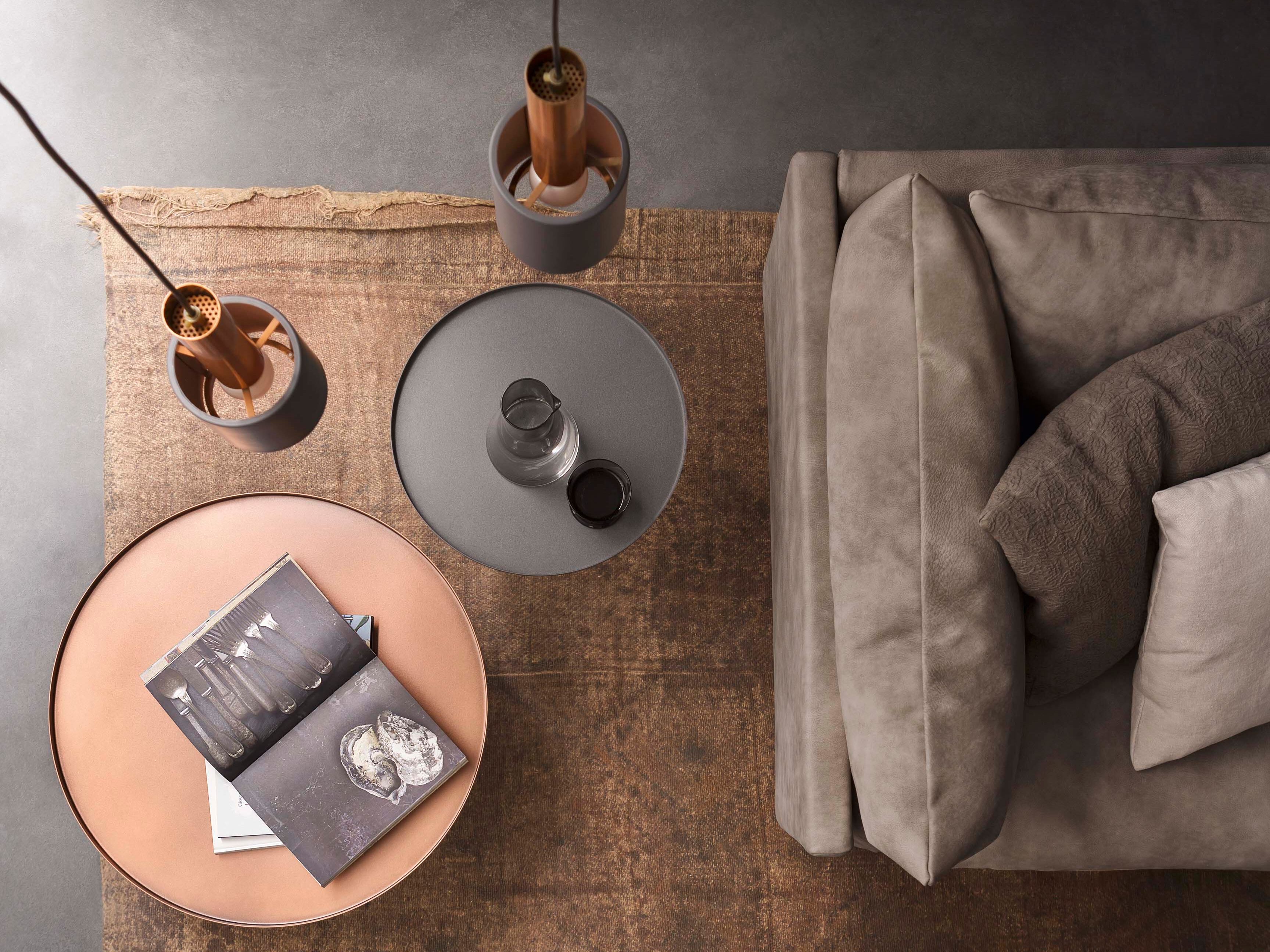 Круглый металлический журнальный столик Alf DaFrè TUFT ARCH-00026324 - Вид №2