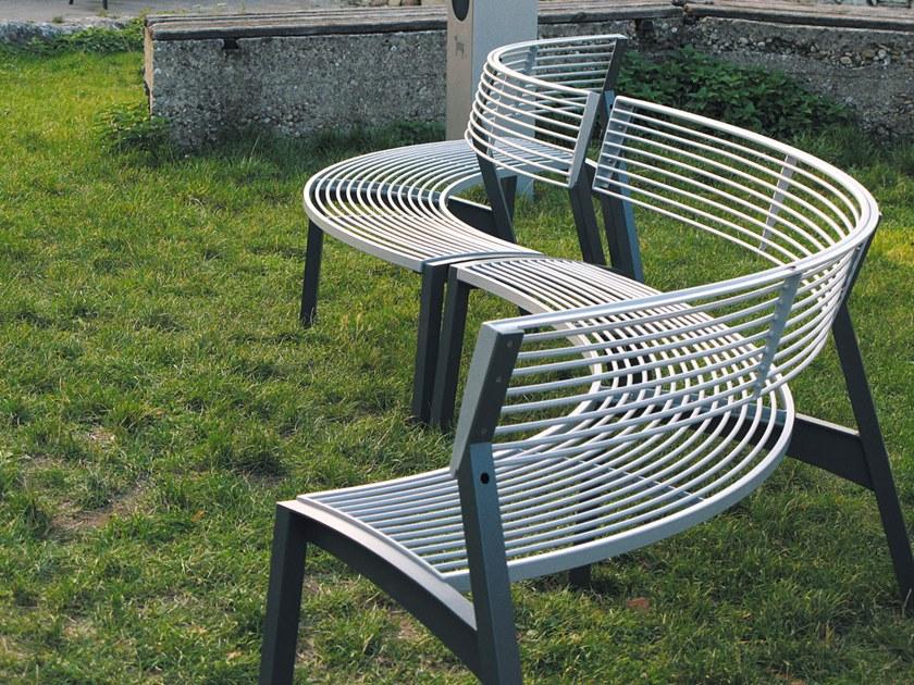 mmcité1 Скамья из оцинкованной стали со спинкой Vera sun-id-1395580 - Вид №3