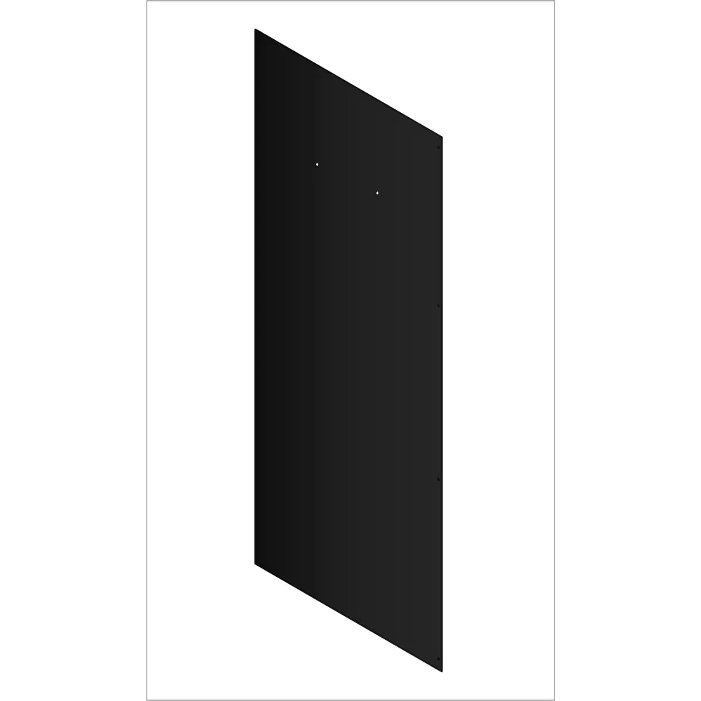 Стенка для душевой ширмы Domani-Spa Simple 1/4 круга 90x90 см 10 отверстий цвет черный STLM-2068595