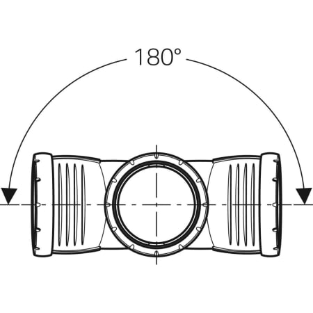 GEBERIT 393.566.14.1 Крестовина со смещенным впуском Geberit Silent-Pro 87,5°  - Вид №2
