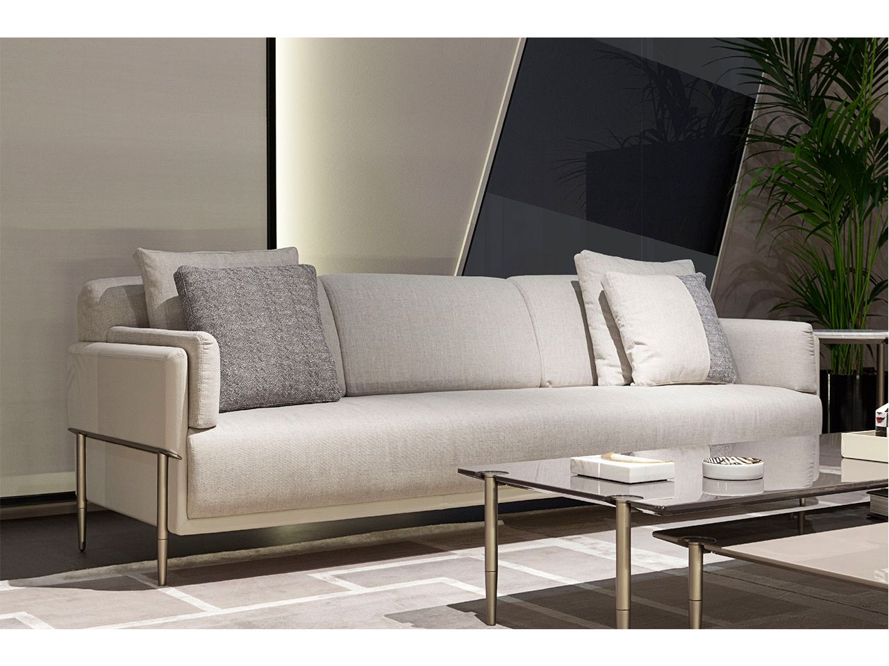 Диван из ткани и кожи Turri ноль ARCH-00075089 - Вид №1