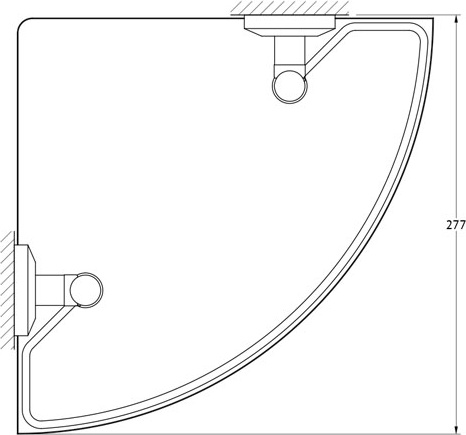 STA 072 Полка угловая 2-х ярусная 28 cm FBS Standard - Вид №1