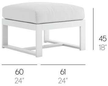 GANDIABLASCO Квадратный пуф Dna teak sun-id-1380544 - Вид №1