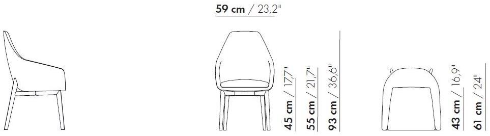 Montis Стул с обивкой и подлокотниками Vico sun-id-1482565 - Вид №3