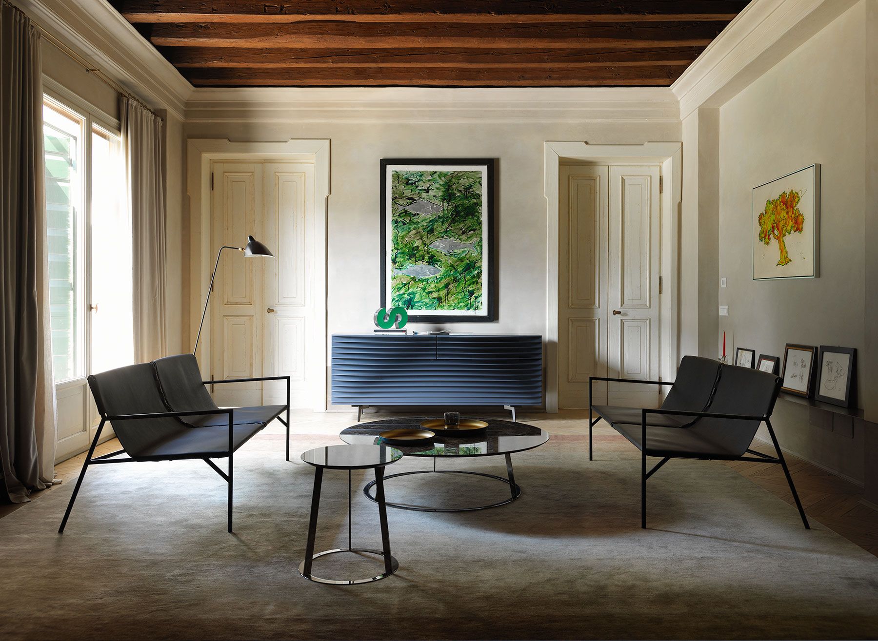 Круглый мраморный журнальный столик для гостиной Casamania & Horm Albino Family ARCH-00133839 - Вид №5