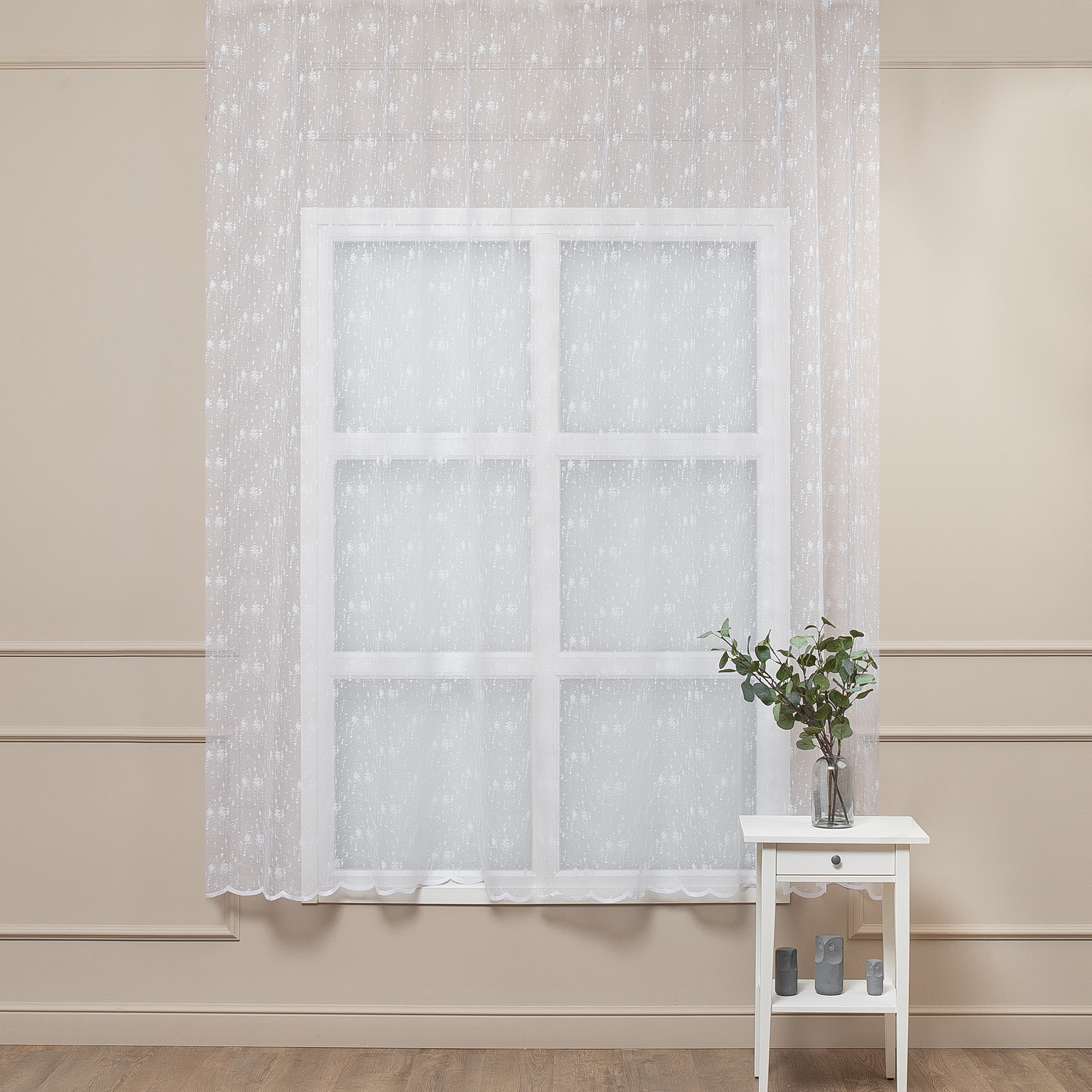 Тюль жаккардовый 'Снежок' белый 250 см 85486194 TEX REPUBLIC STLM-0063100 - Вид №4