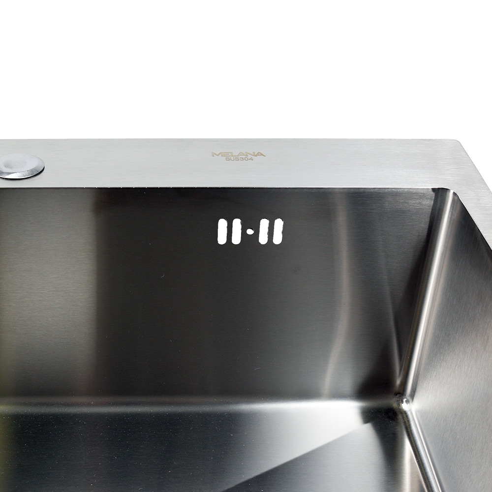 Мойка H6545 MELANA ProfLine 3,0/200 САТИН врезная прямоугольная с коландером H6545 H6545 сатин - Вид №8