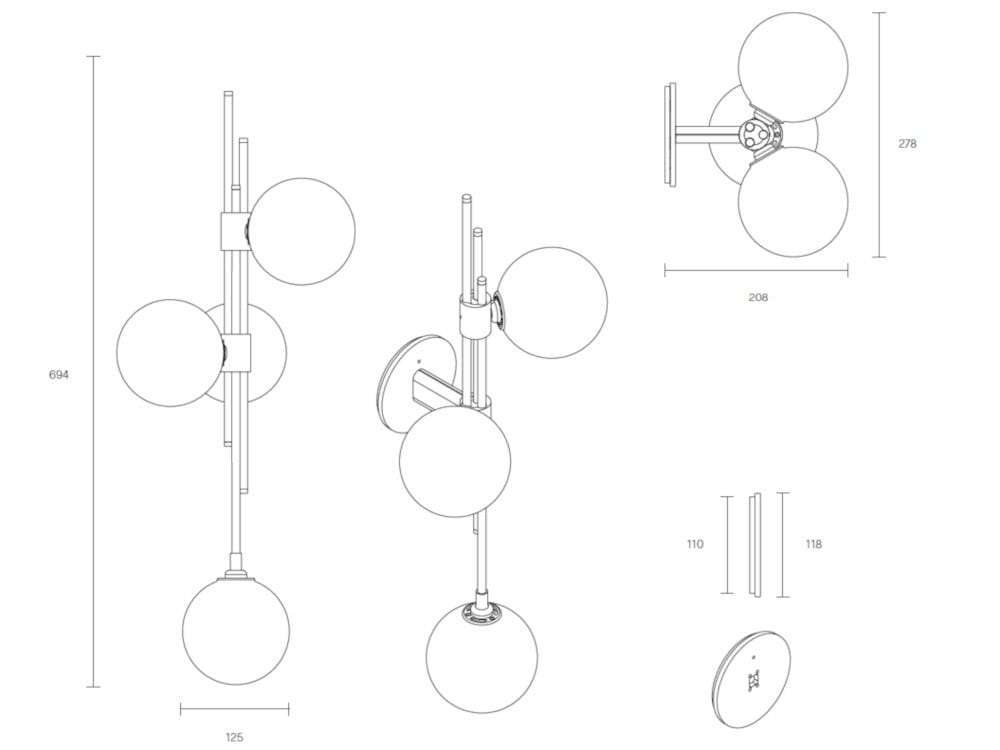 Светодиодный настенный светильник Articolo Studios Trilogy ARCH-00011017 - Вид №9