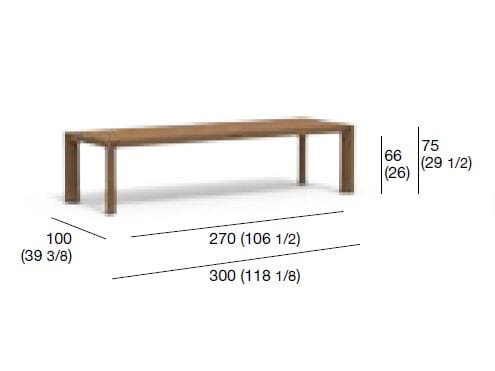 Выдвижной садовый стол из тикового дерева RODA кирпич ARCH-00034531 - Вид №5