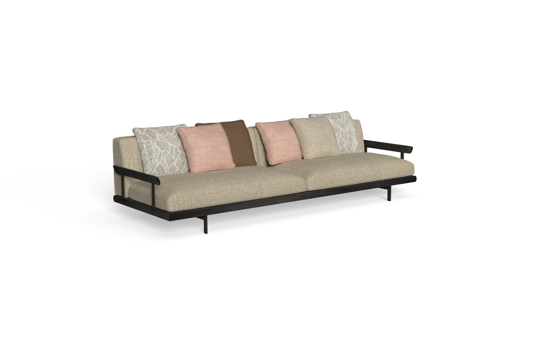 4-местный садовый диван Accoya из ткани и дерева Talenti Allure ARCH-00051286 - Вид №11