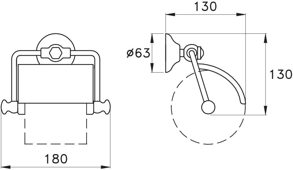 RUBINETTERIE STELLA Держатель рулона Roma sun-id-1464589 - Вид №1