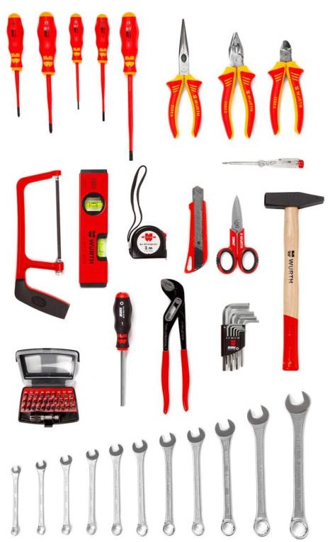 Würth Ассортимент электроинструментов в индивидуальном кейсе Kit utensili vari sun-id-1473848 - Вид №1