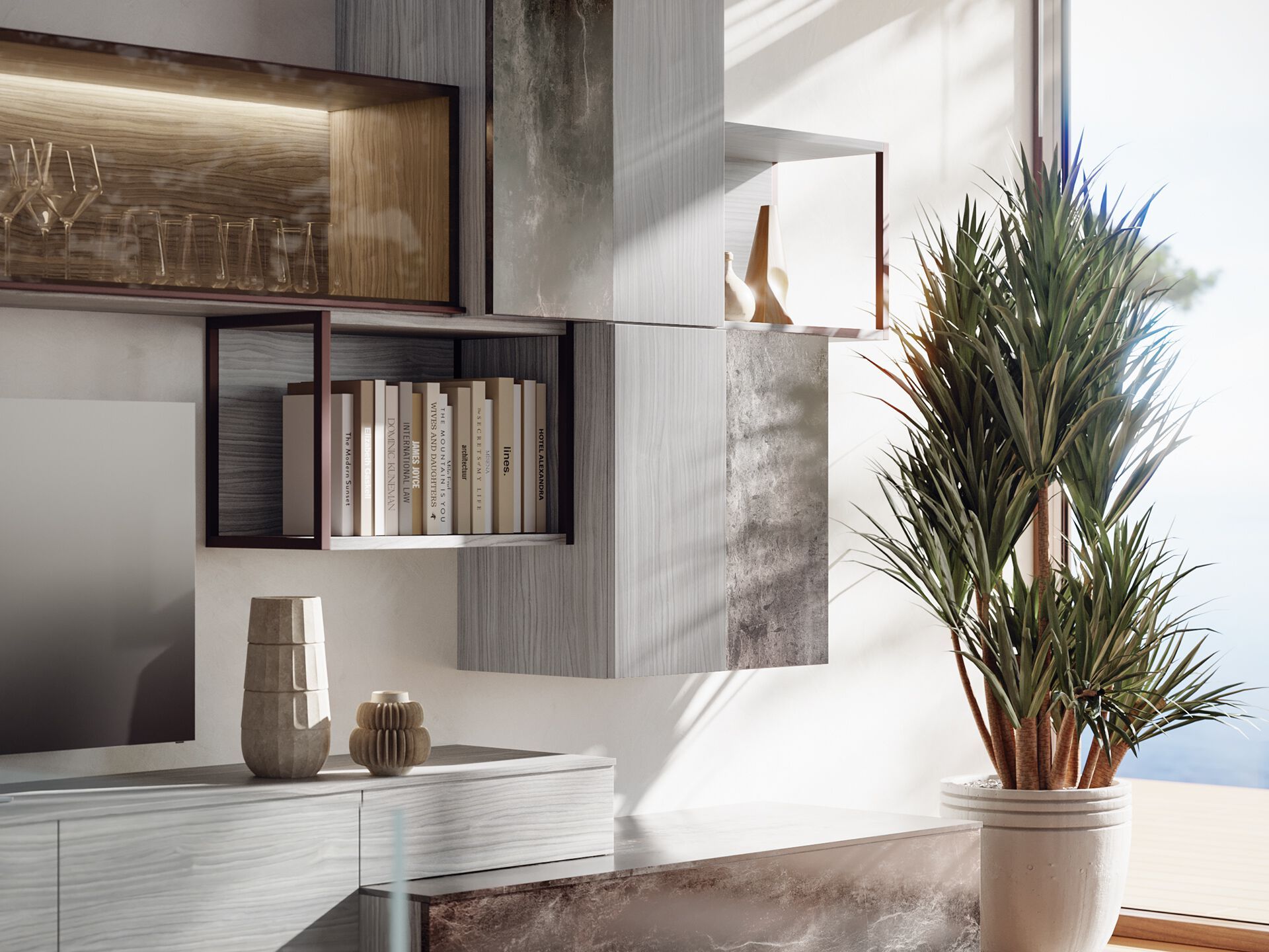 Оборудованная стена Giessegi день за днем ARCH-00077281 - Вид №2