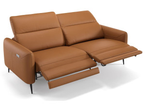 3-местный кожаный диван