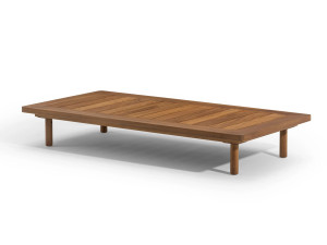 Прямоугольный садовый столик в ироко