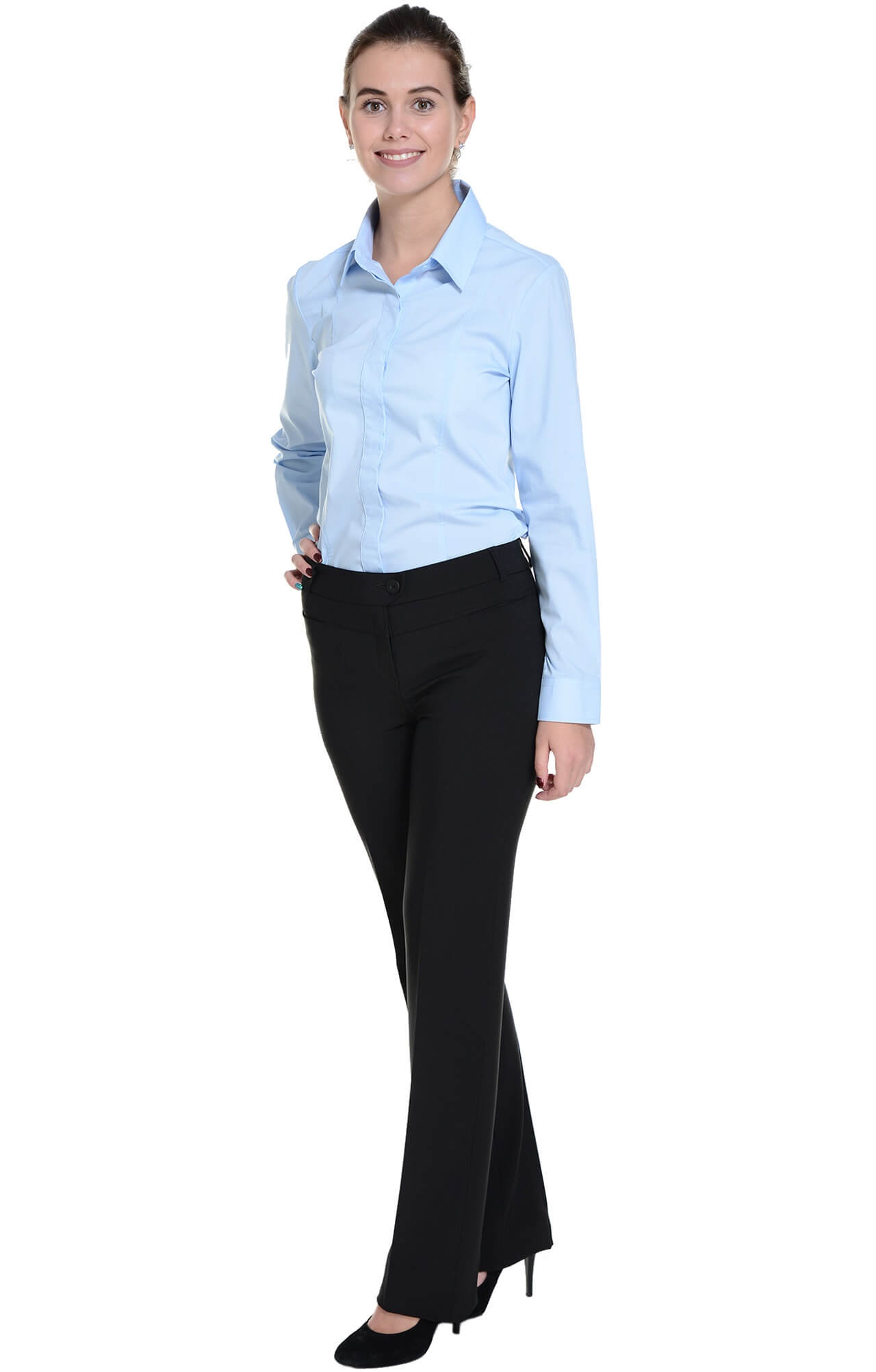 62503 Рубашка женская  sky blue El-Risto  Корпоративная одежда  размер 40 (XS)  - Вид №4