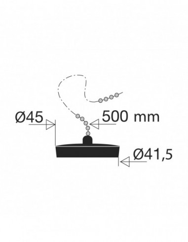 010200 000 00  Стопор цепи Л. 500 мм, Д. 41,5 / 45 мм, черный Valentin Чернить  - Вид №2