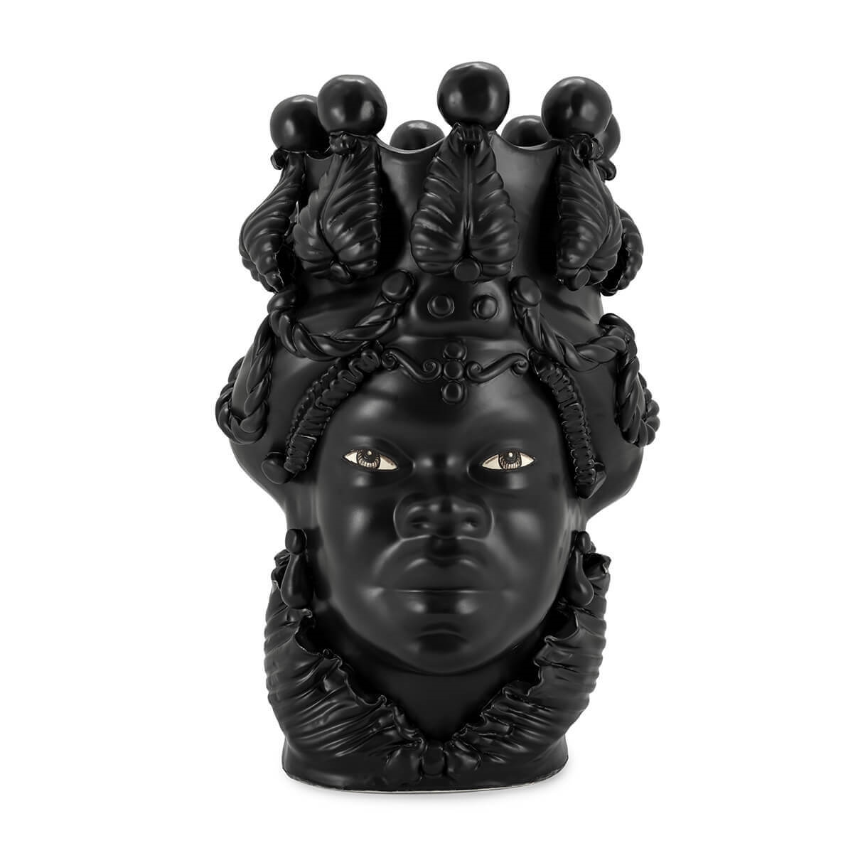 201082-BT ABHIKA ВАЗА MORO BIG LADY SIMPLY MAT BLACK MAT 